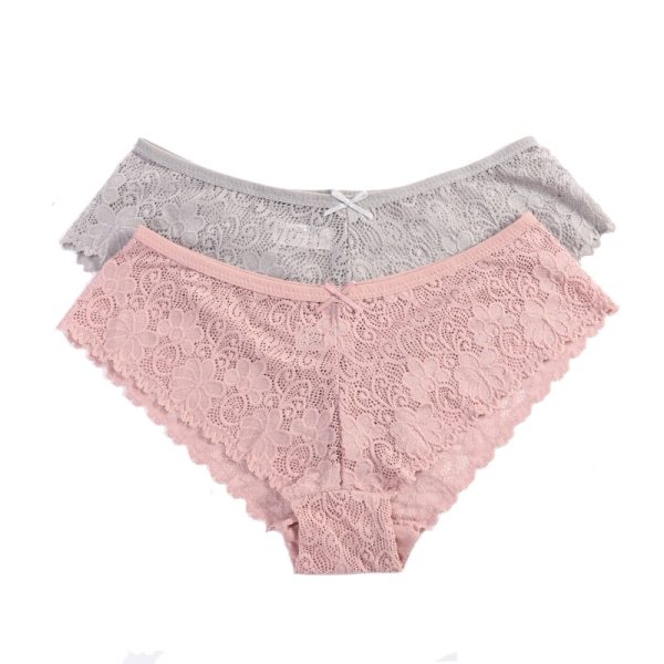 3 Pcs Panties for Woman Underwear Sexy Lace Breathable Soft Lingerie Female Briefs Panty Sexy Transparent Women's Underpants 3